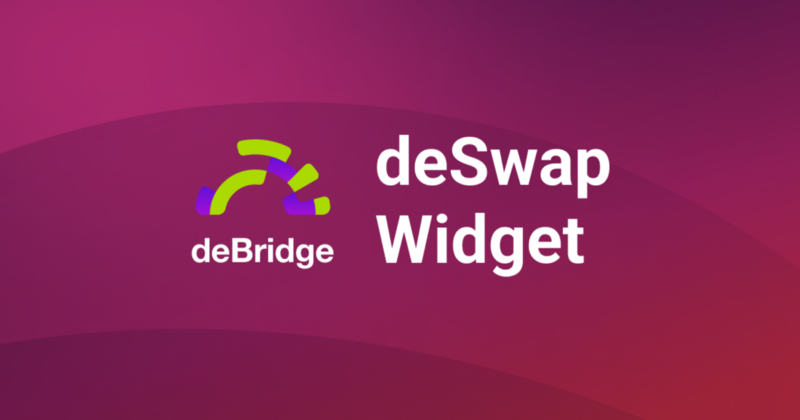 deSwap Widget: a turnkey cross-chain solution for Web3