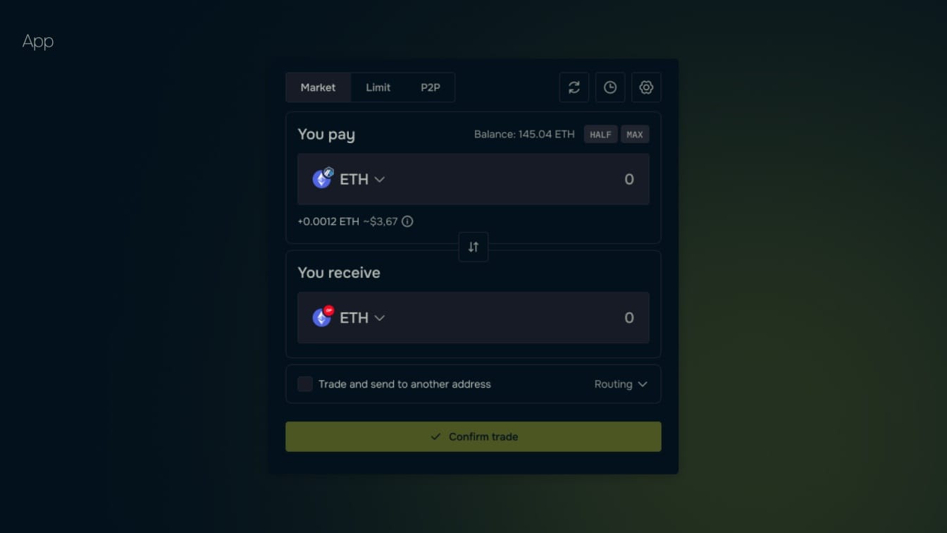 new design of deBridge app