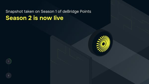 Snapshot taken on Season 1 deBridge Points
