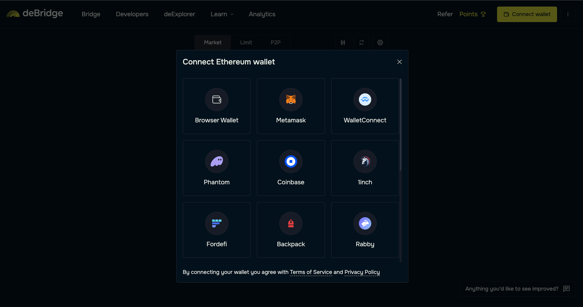 Connect EVM wallet